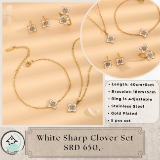 White Sharp Clover Set